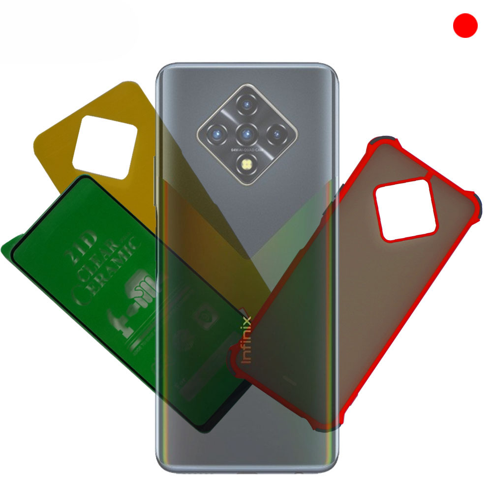 قاب ،محافظ صفحه نمایش ومحافظ پشت گوشی اینفینیکس مدل Infinix Zero8