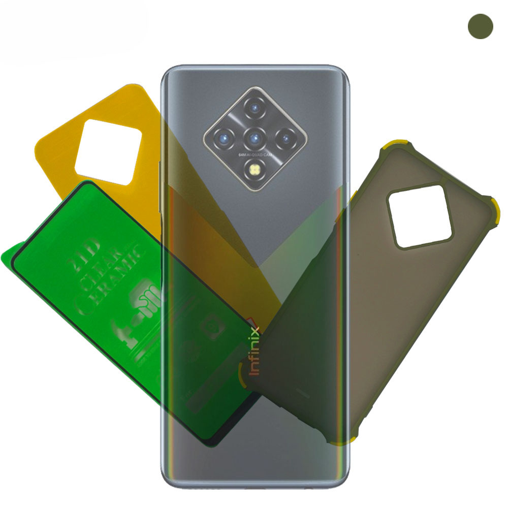 قاب ،محافظ صفحه نمایش ومحافظ پشت گوشی اینفینیکس مدل Infinix Zero8