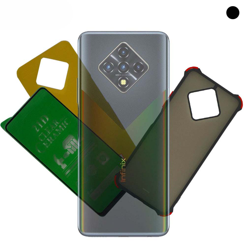 قاب ،محافظ صفحه نمایش ومحافظ پشت گوشی اینفینیکس مدل Infinix Zero8