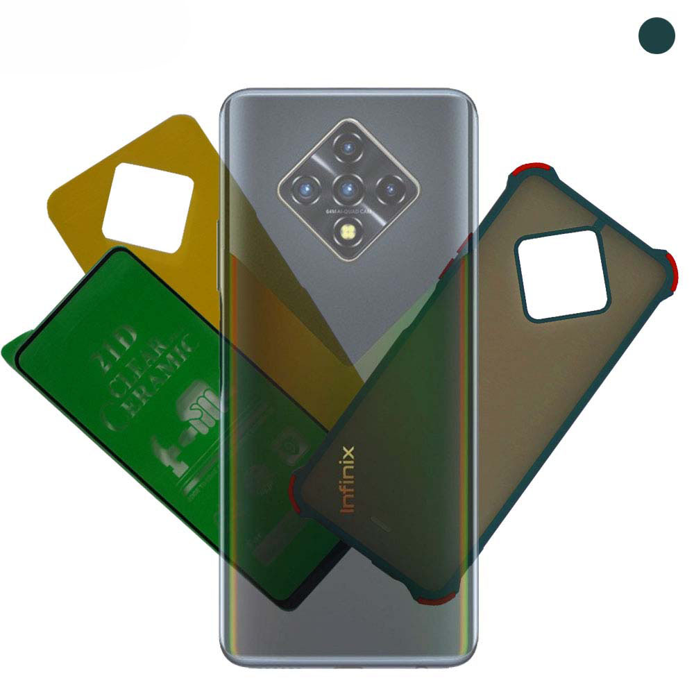 قاب ،محافظ صفحه نمایش ومحافظ پشت گوشی اینفینیکس مدل Infinix Zero8