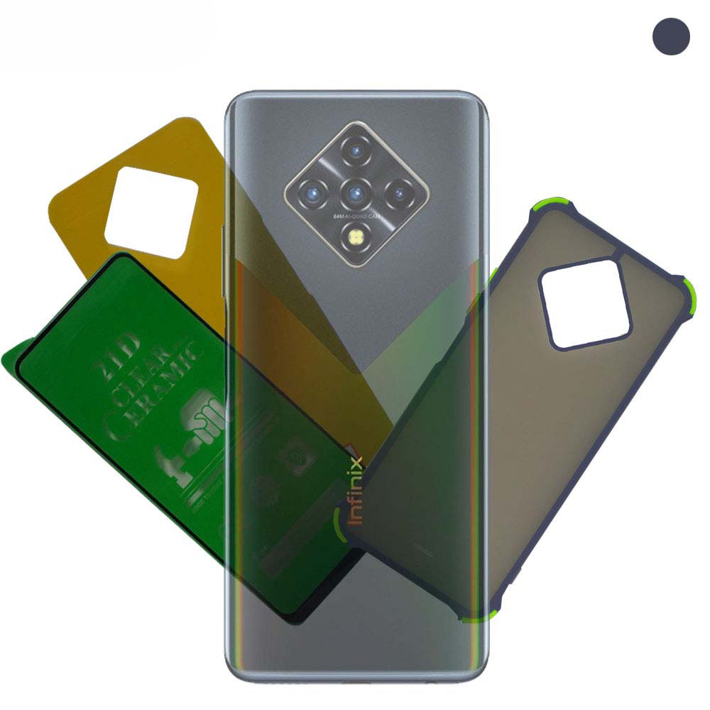  قاب ،محافظ صفحه نمایش ومحافظ پشت گوشی اینفینیکس مدل Infinix Zero8
